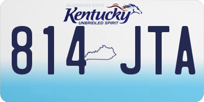 KY license plate 814JTA