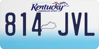 KY license plate 814JVL