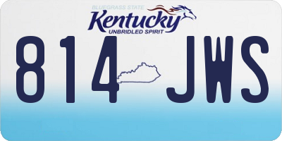 KY license plate 814JWS