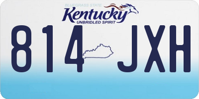 KY license plate 814JXH