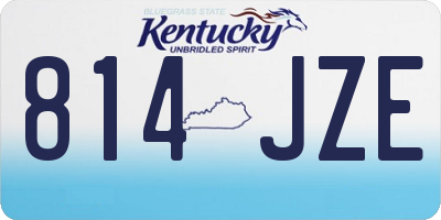 KY license plate 814JZE