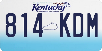 KY license plate 814KDM