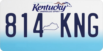 KY license plate 814KNG