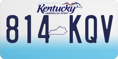 KY license plate 814KQV
