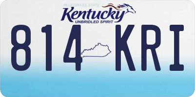 KY license plate 814KRI