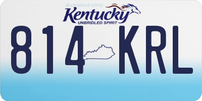 KY license plate 814KRL