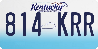 KY license plate 814KRR
