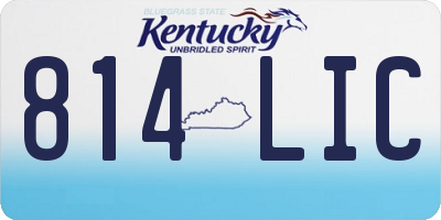 KY license plate 814LIC