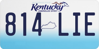 KY license plate 814LIE