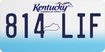 KY license plate 814LIF