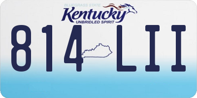 KY license plate 814LII