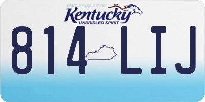 KY license plate 814LIJ