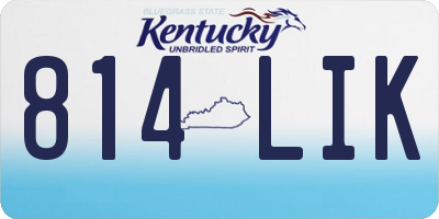 KY license plate 814LIK