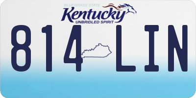 KY license plate 814LIN