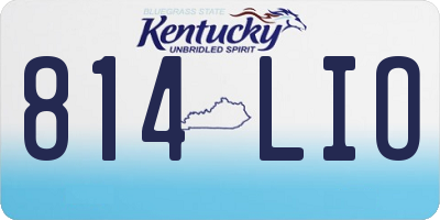 KY license plate 814LIO