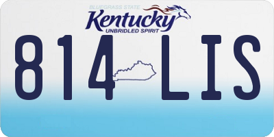 KY license plate 814LIS