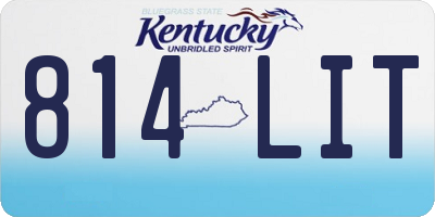 KY license plate 814LIT