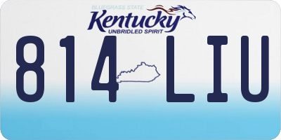 KY license plate 814LIU