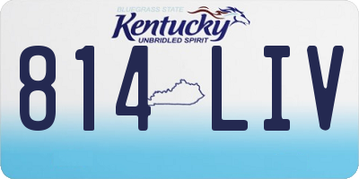 KY license plate 814LIV