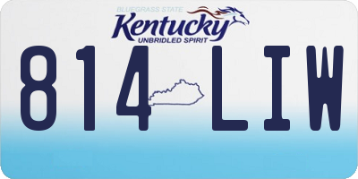 KY license plate 814LIW
