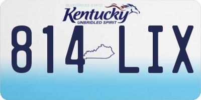 KY license plate 814LIX