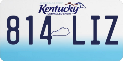 KY license plate 814LIZ