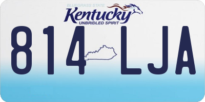 KY license plate 814LJA