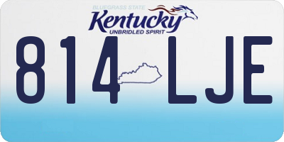 KY license plate 814LJE