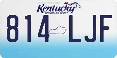 KY license plate 814LJF