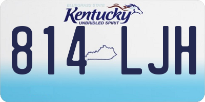 KY license plate 814LJH