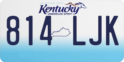 KY license plate 814LJK
