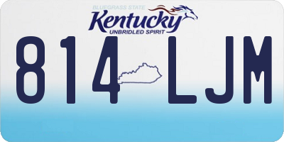 KY license plate 814LJM