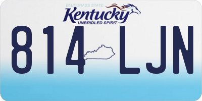 KY license plate 814LJN