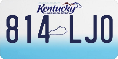 KY license plate 814LJO