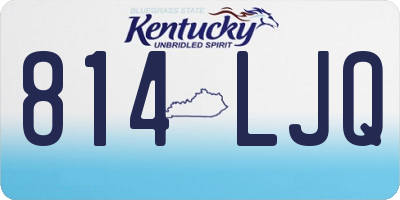 KY license plate 814LJQ