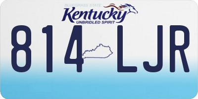 KY license plate 814LJR