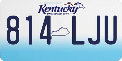 KY license plate 814LJU