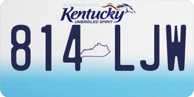 KY license plate 814LJW