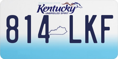 KY license plate 814LKF