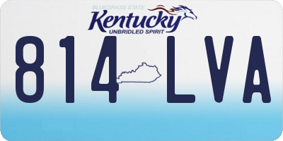KY license plate 814LVA