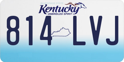 KY license plate 814LVJ