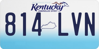 KY license plate 814LVN