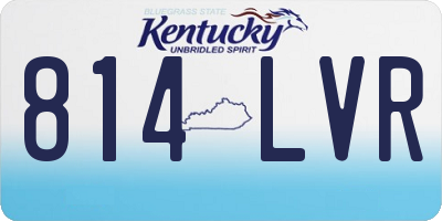 KY license plate 814LVR