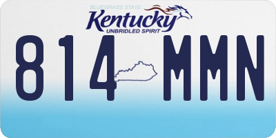 KY license plate 814MMN