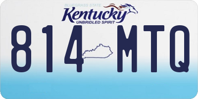 KY license plate 814MTQ