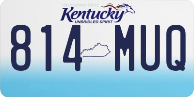 KY license plate 814MUQ