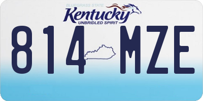 KY license plate 814MZE
