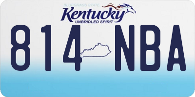 KY license plate 814NBA