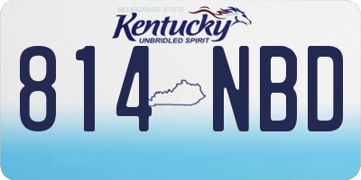 KY license plate 814NBD