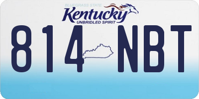 KY license plate 814NBT